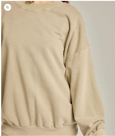 Oversized Washed Neutral Green Sweater